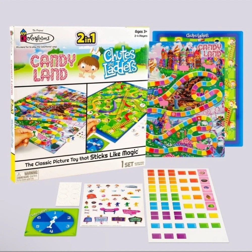 3 for $15 SALE Target Colorforms 2-in-1 Candy Land & Chutes and Ladders Game Set